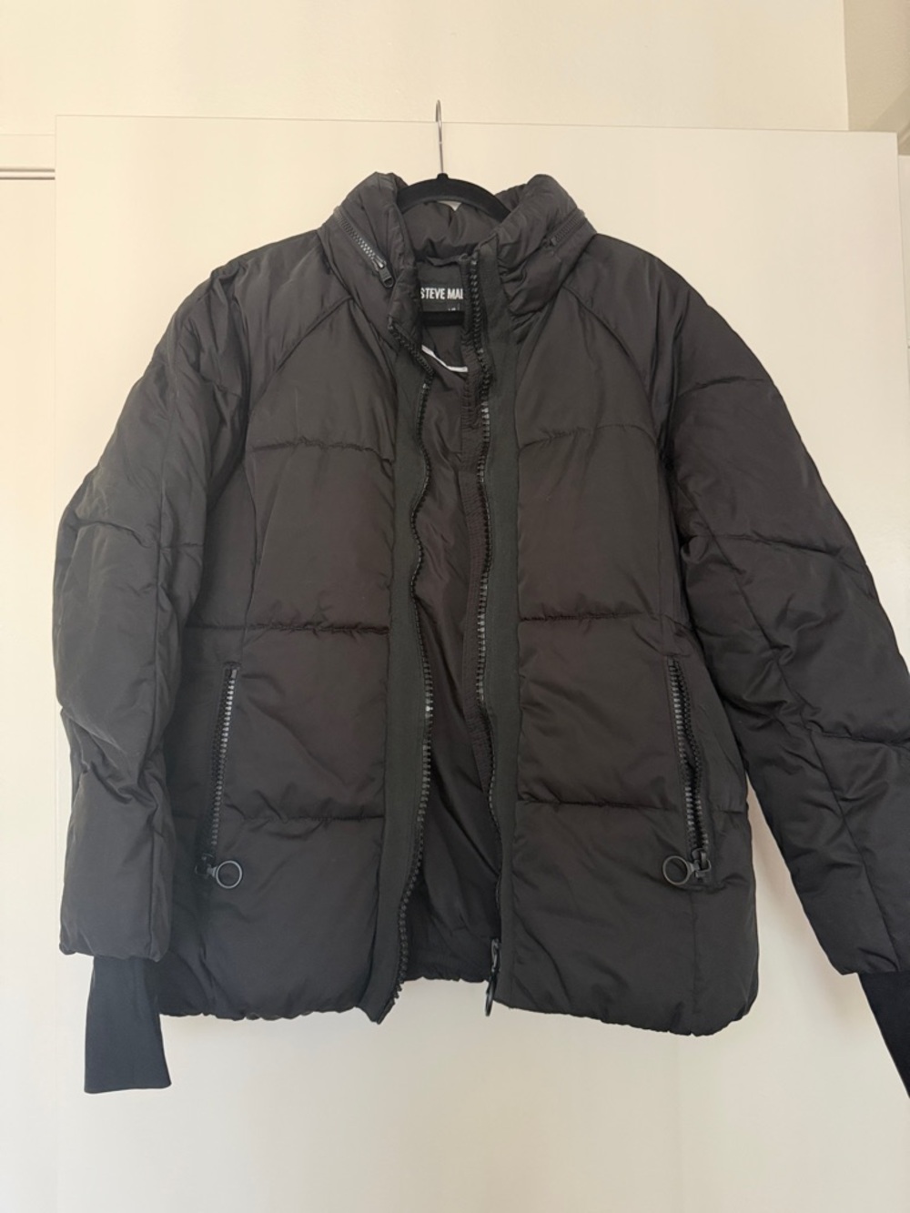 Steve Madden women’sBlack Quilted Puffer Jacket